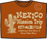 MexicoT-shirts for mexico missions trip, missions trip t-shirts, Mission Team T-Shirt Designs by ChurchTrends